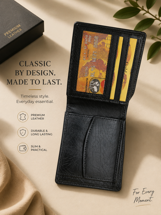 Premium Ambur Leather Wallet – Classic Style, Everyday Essential