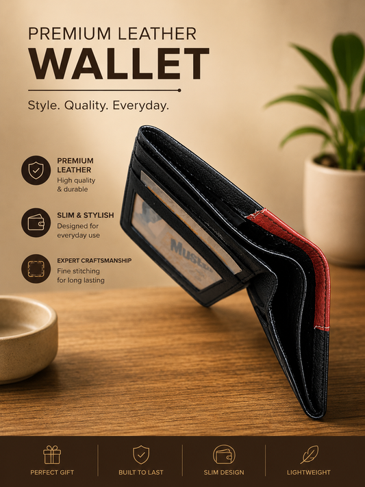 Classic Bi-Fold Leather Wallet
