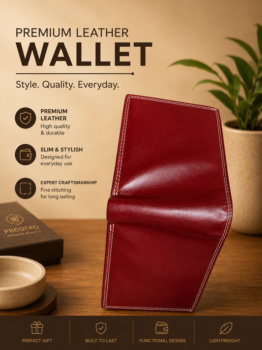Premium Ambur Leather Wallet – Handcrafted Elegance for Everyday Use