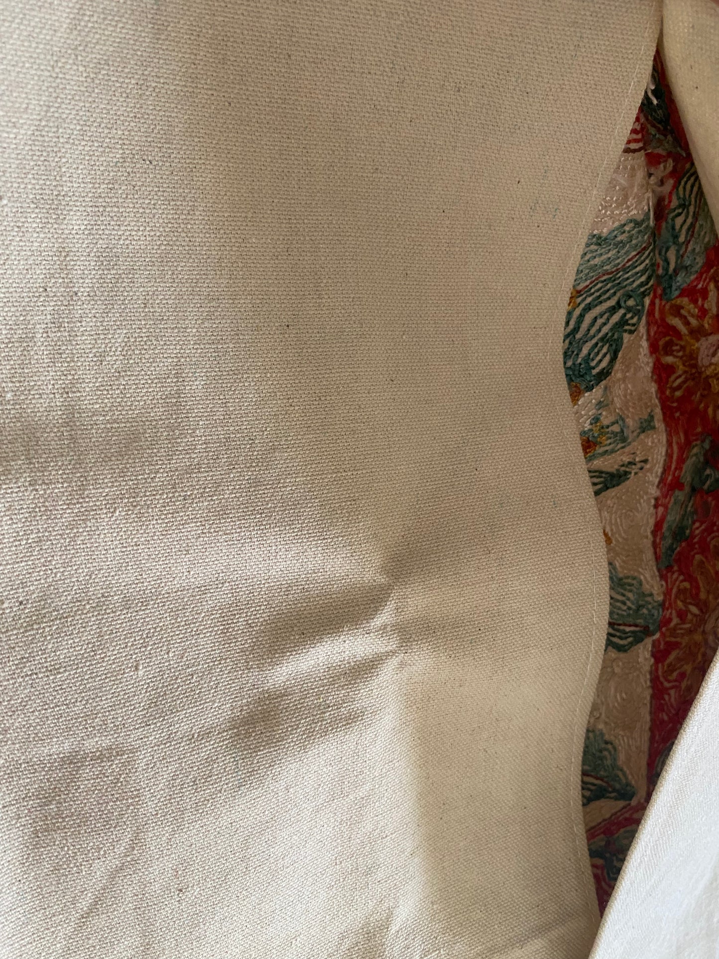 Hand-Stitched Floral Cushion Cover – Premium Cotton & Silk Blend Decorative Cover