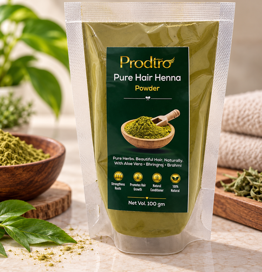 Prodtro Complete Hair Care Combo | Coconut Milk Shampoo 125 ml + Amla Aloe Vera Conditioner 125 ml + Pure Hair Henna Powder 100 gm | Natural Hair Care Kit
