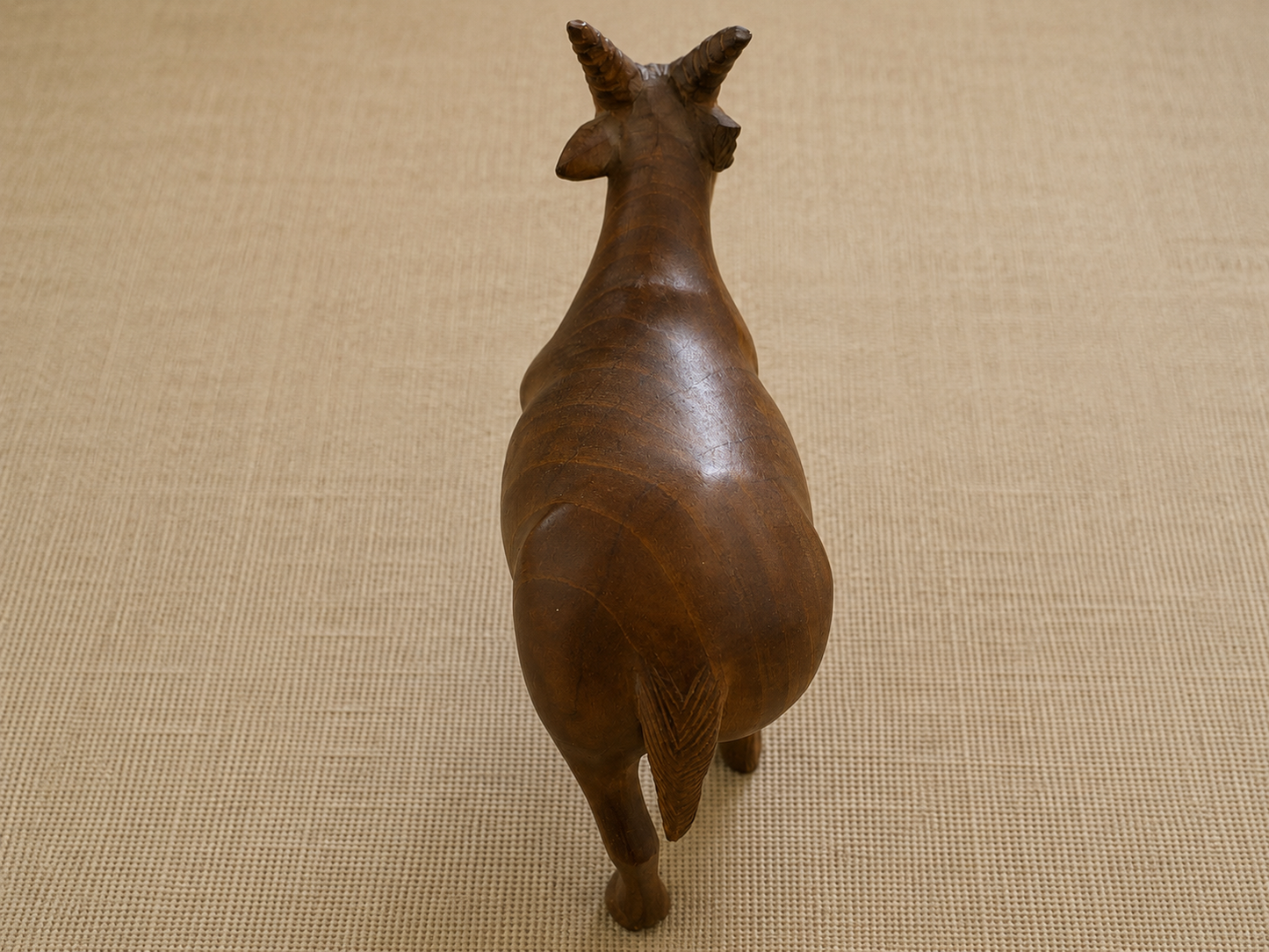Handcrafted Wooden Antelope Sculpture – Made from Wood Sourced from Kumily
