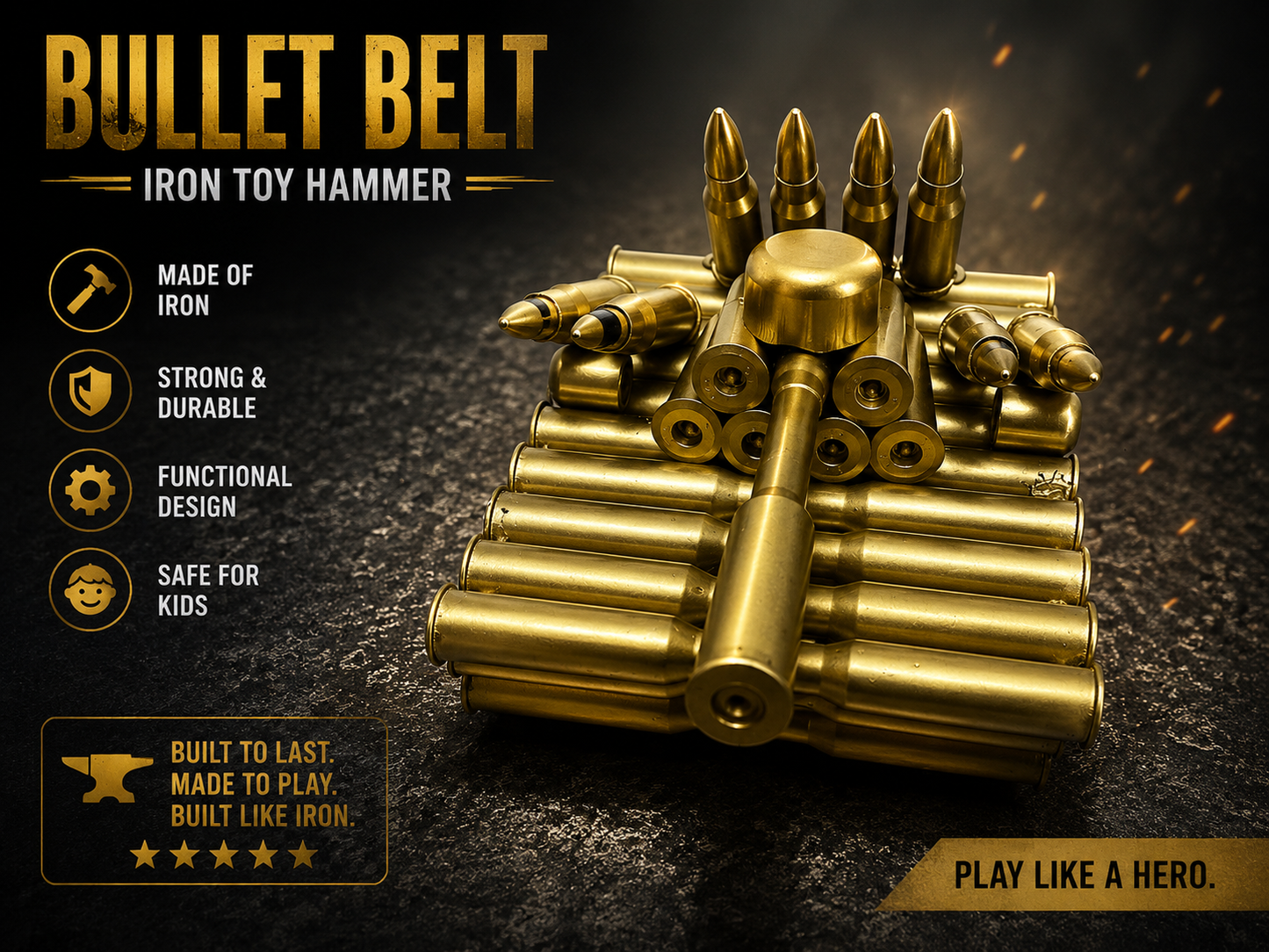 Iron Bullet Tank Toy – Handmade Metal Art Piece