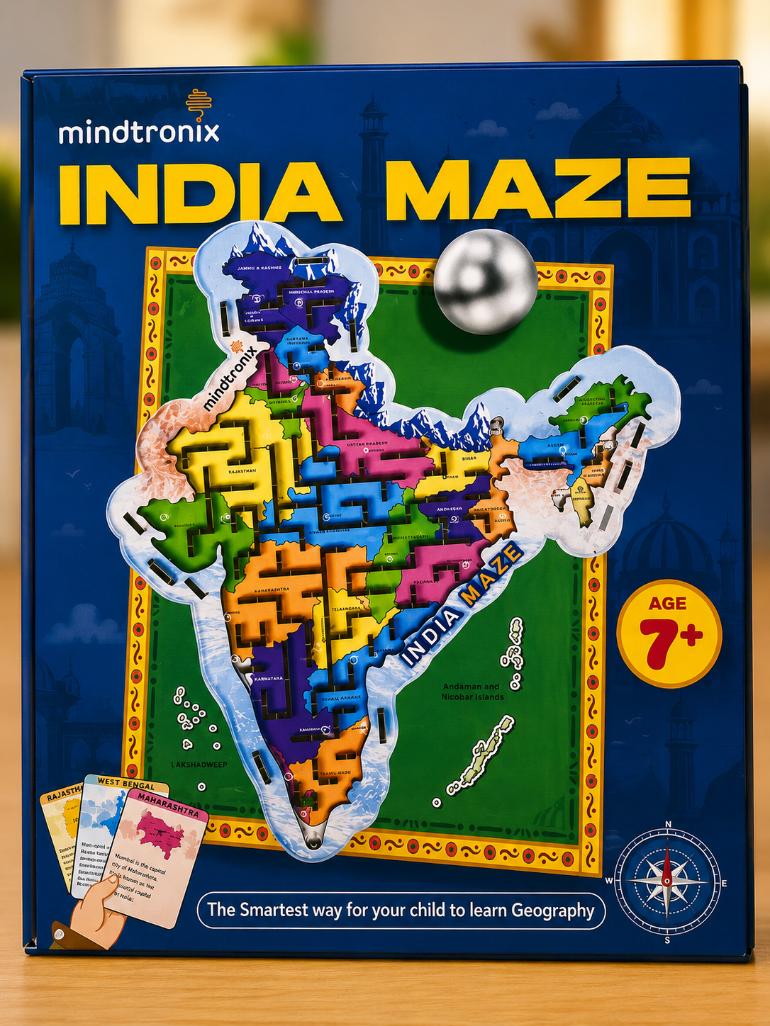 Mindtronix India Maze Educational Board Game | Learn Indian Geography Through Play | STEM Learning Toy for Kids | Age 7+