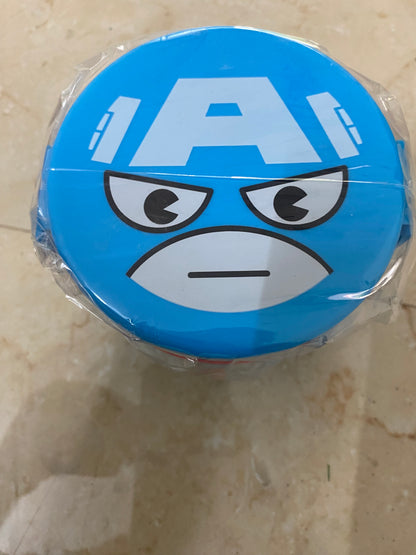 Marvel Captain America Kids Tiffin Box | Leak-Proof Lunch Box | BPA-Free | School Lunch Box for Boys & Girls