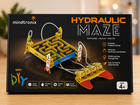 Mindtronix Hydraulic Maze STEM Kit | DIY Hydraulic Science Toy for Kids | Educational Building Kit | Age 4+