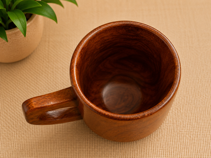 Handcrafted Wooden Coffee Mug – Artisan Carved Wooden Tea Cup