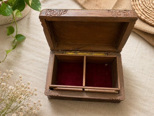 Mystic Mahogany Secret Lock Box – Handcrafted Wooden Treasure Chest