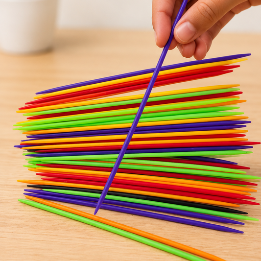 Flyi RealFun Mikado Sticks – Classic Pick-Up Sticks Game | 41 Colorful Sticks | Fun & Skill-Building Game for Kids 3+