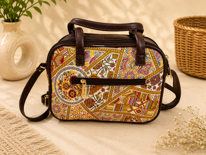 Elegant Printed Women’s Handbag with Adjustable Sling Strap