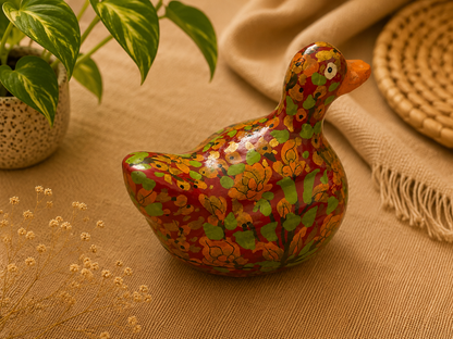 Handcrafted Duck-Shaped Keepsake Box – Decorative Wooden Animal Storage Box