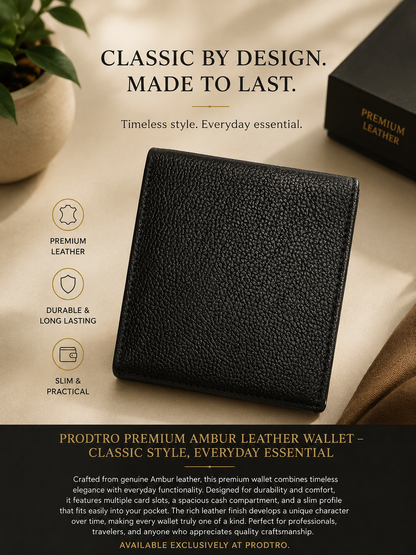 Prodtro Premium Ambur Leather Walle