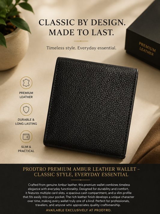 Prodtro Premium Ambur Leather Walle
