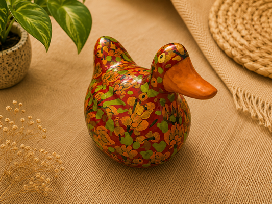 Handcrafted Duck-Shaped Keepsake Box – Decorative Wooden Animal Storage Box