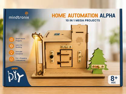 Mindtronix Home Automation Alpha STEM Kit | 10-in-1 Smart Home Projects | DIY Electronics Kit for Kids 8+