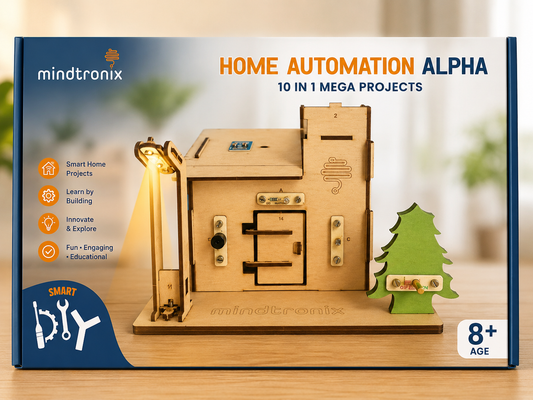 Mindtronix Home Automation Alpha STEM Kit | 10-in-1 Smart Home Projects | DIY Electronics Kit for Kids 8+