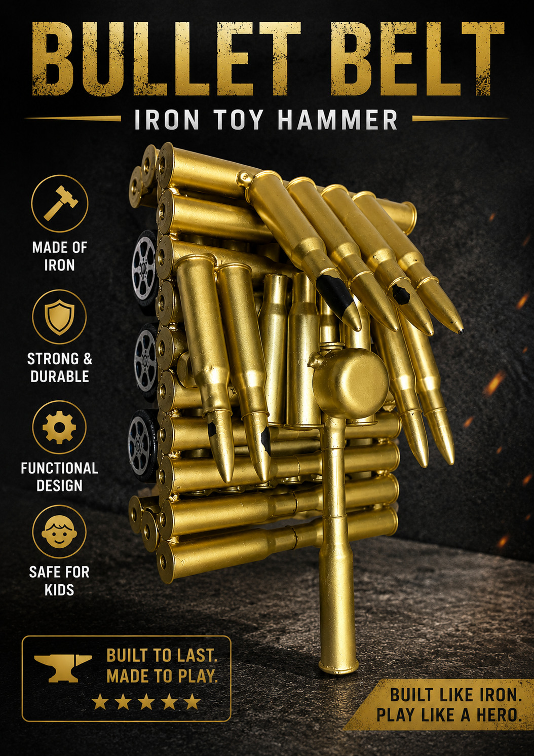 Iron Bullet Tank Toy – Handmade Metal Art Piece