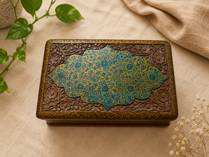 Mystic Mahogany Secret Lock Box – Handcrafted Wooden Treasure Chest