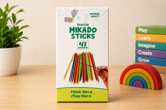 Flyi RealFun Mikado Sticks – Classic Pick-Up Sticks Game | 41 Colorful Sticks | Fun & Skill-Building Game for Kids 3+