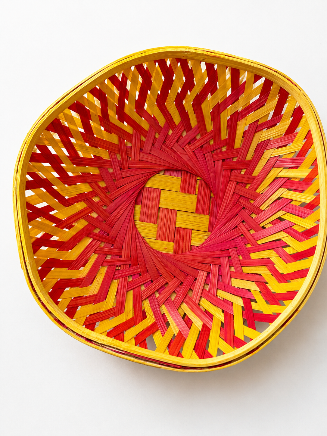 Handcrafted Bamboo Hexagon Basket | Eco-Friendly Multipurpose Storage & Gift Basket