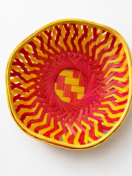 Handcrafted Bamboo Hexagon Basket | Eco-Friendly Multipurpose Storage & Gift Basket