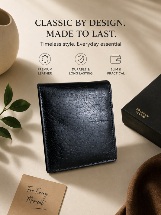 Premium Ambur Leather Wallet – Classic Style, Everyday Essential