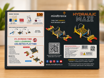Mindtronix Hydraulic Maze STEM Kit | DIY Hydraulic Science Toy for Kids | Educational Building Kit | Age 4+