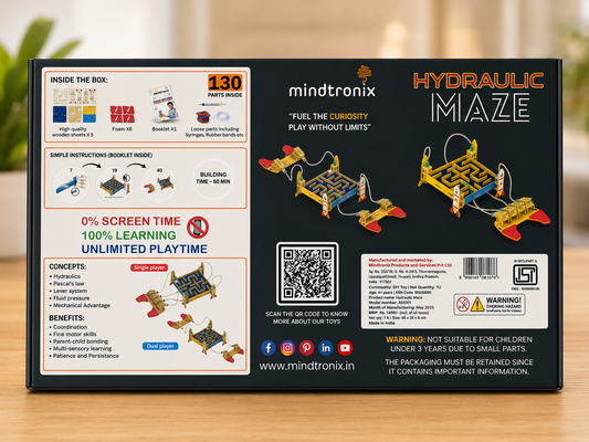 Mindtronix Hydraulic Maze STEM Kit | DIY Hydraulic Science Toy for Kids | Educational Building Kit | Age 4+
