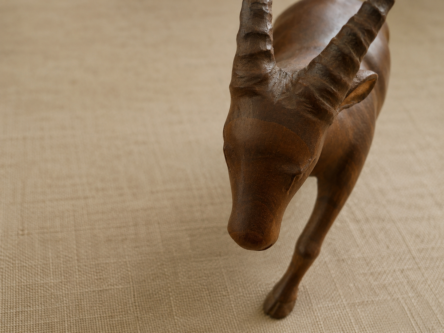Handcrafted Wooden Antelope Sculpture – Made from Wood Sourced from Kumily