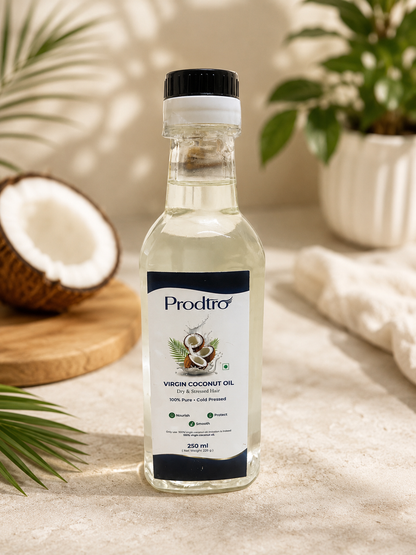 Prodtro Virgin Coconut Oil – 100% Pure Cold-Pressed | 250 ml