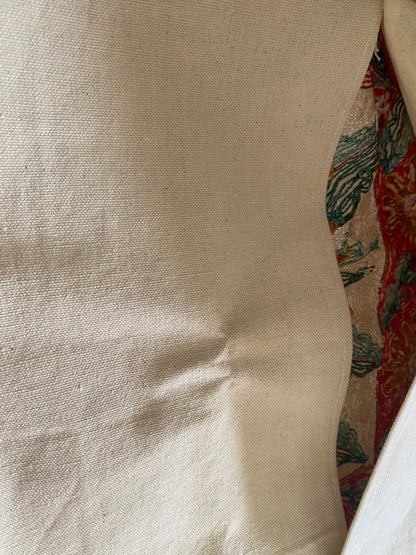 Hand-Stitched Floral Cushion Cover – Premium Cotton & Silk Blend Decorative Cover