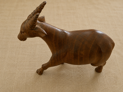 Handcrafted Wooden Antelope Sculpture – Made from Wood Sourced from Kumily