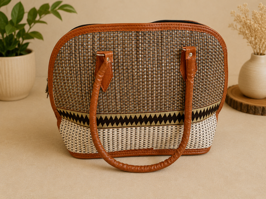 Elegant Woven Handbag for Women (30 × 26 × 18 cm (L × H × W))