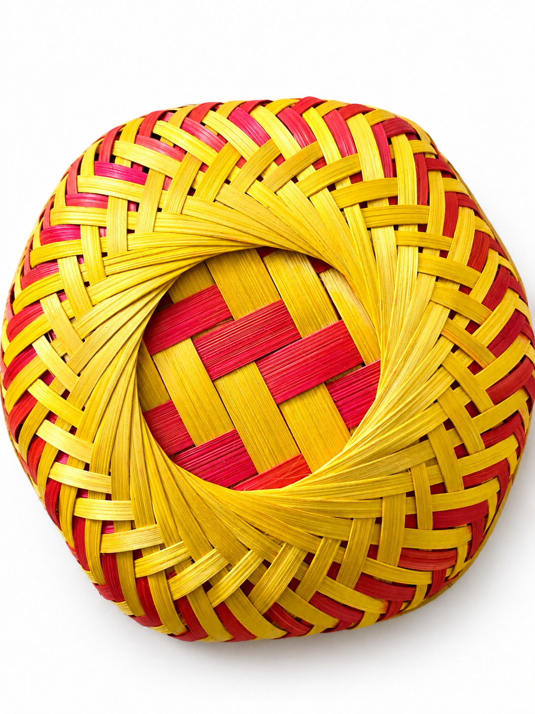 Handcrafted Bamboo Hexagon Basket | Eco-Friendly Multipurpose Storage & Gift Basket