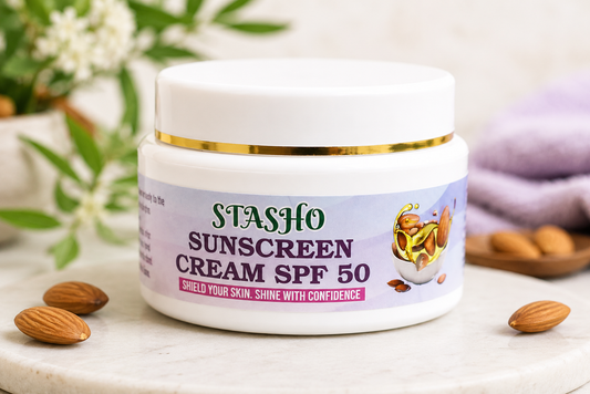STASHO Sunscreen Cream SPF 50 | Broad Spectrum UVA & UVB Protection