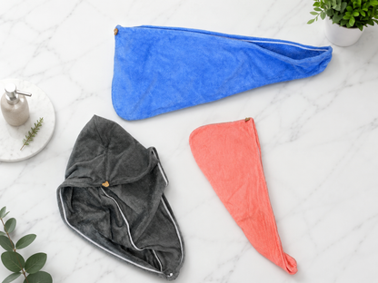 Prodtro Microfiber Hair Towel – Pack of 3 | Quick-Dry Hair Wrap