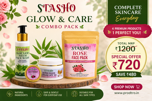 STASHO Glow & Care Combo Pack – Complete Skincare Essentials